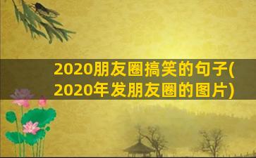 2020朋友圈搞笑的句子(2020年发朋友圈的图片)