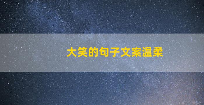 大笑的句子文案温柔