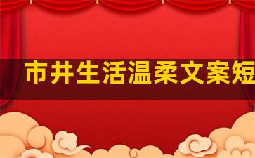 市井生活温柔文案短句子