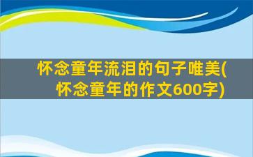 怀念童年流泪的句子唯美(怀念童年的作文600字)