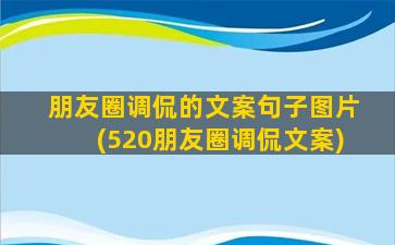 朋友圈调侃的文案句子图片(520朋友圈调侃文案)