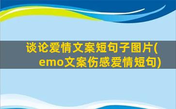 谈论爱情文案短句子图片(emo文案伤感爱情短句)